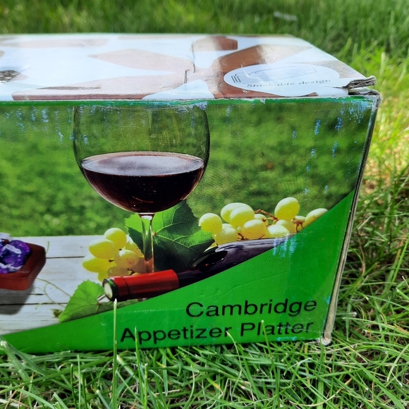 NIB Primeware Inc. Cambridgre Appetizer Platter Wine Themed Stacked Charcuterie - Picture 3 of 12